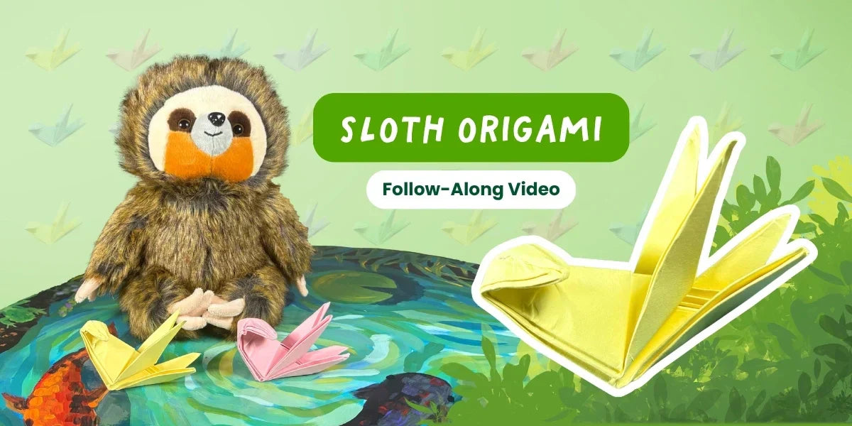 🌿 Easy Origami Sloth for Kids: A Fun and Simple Rainforest Craft