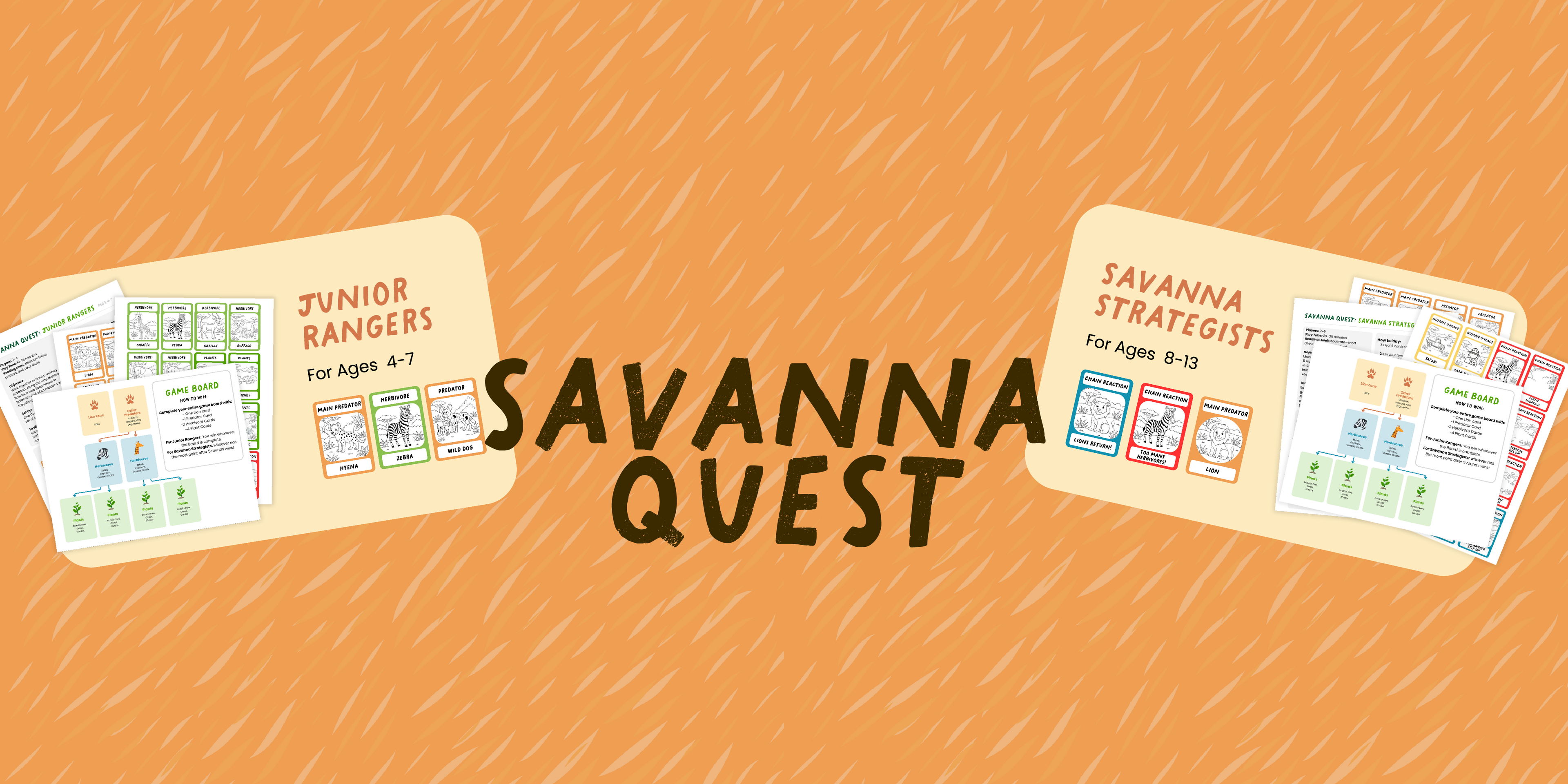 🦁 Build, Protect, and Explore the Savanna—One Card at a Time!