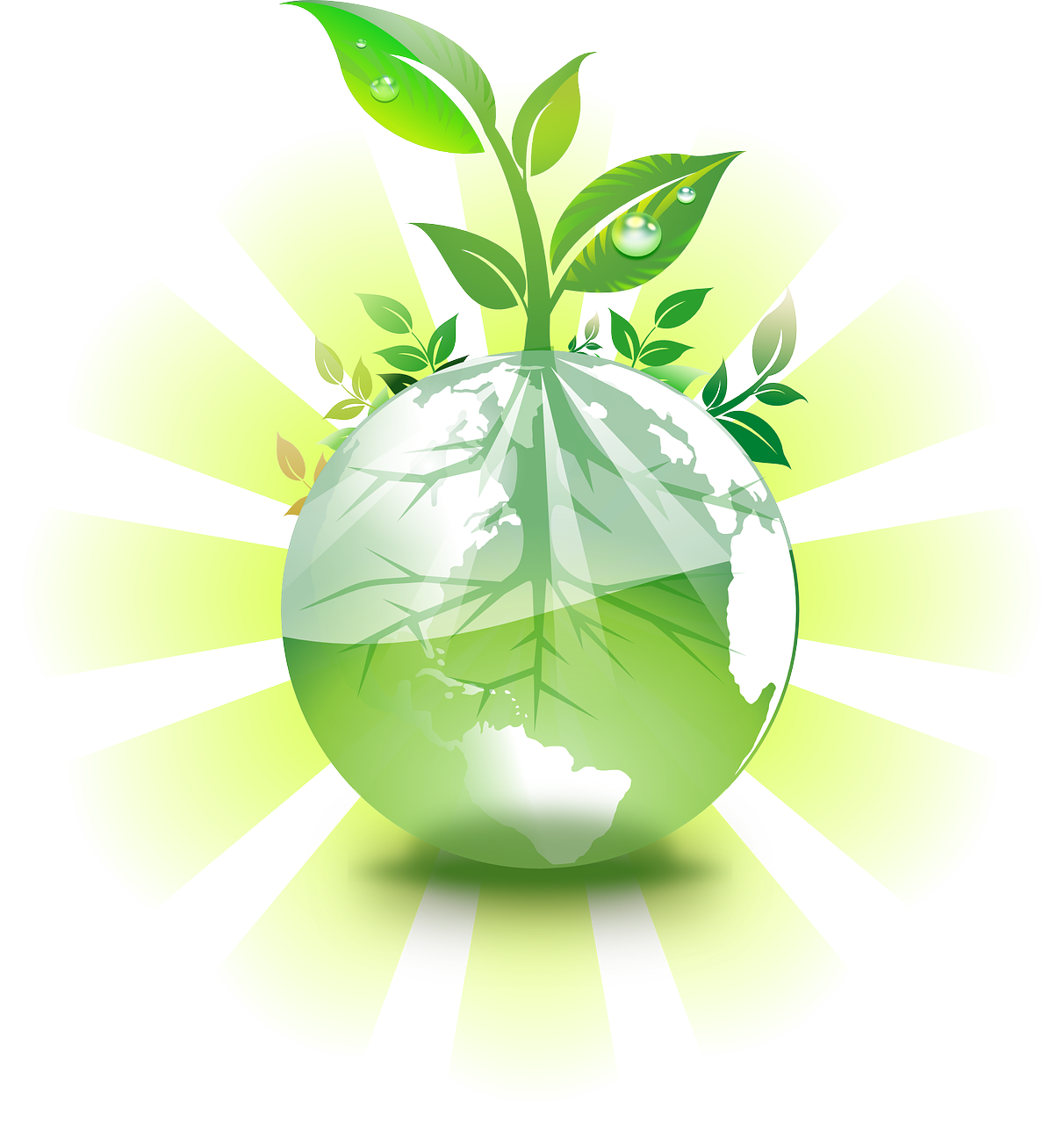 green earth growing plants