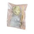 A photo of plastic petri dishes, with gloves, labels and some sticks showcasing a science experiment