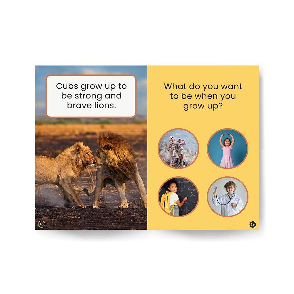 Lions and Lion Cubs edZOOcation Zookeeper Book - Paperback