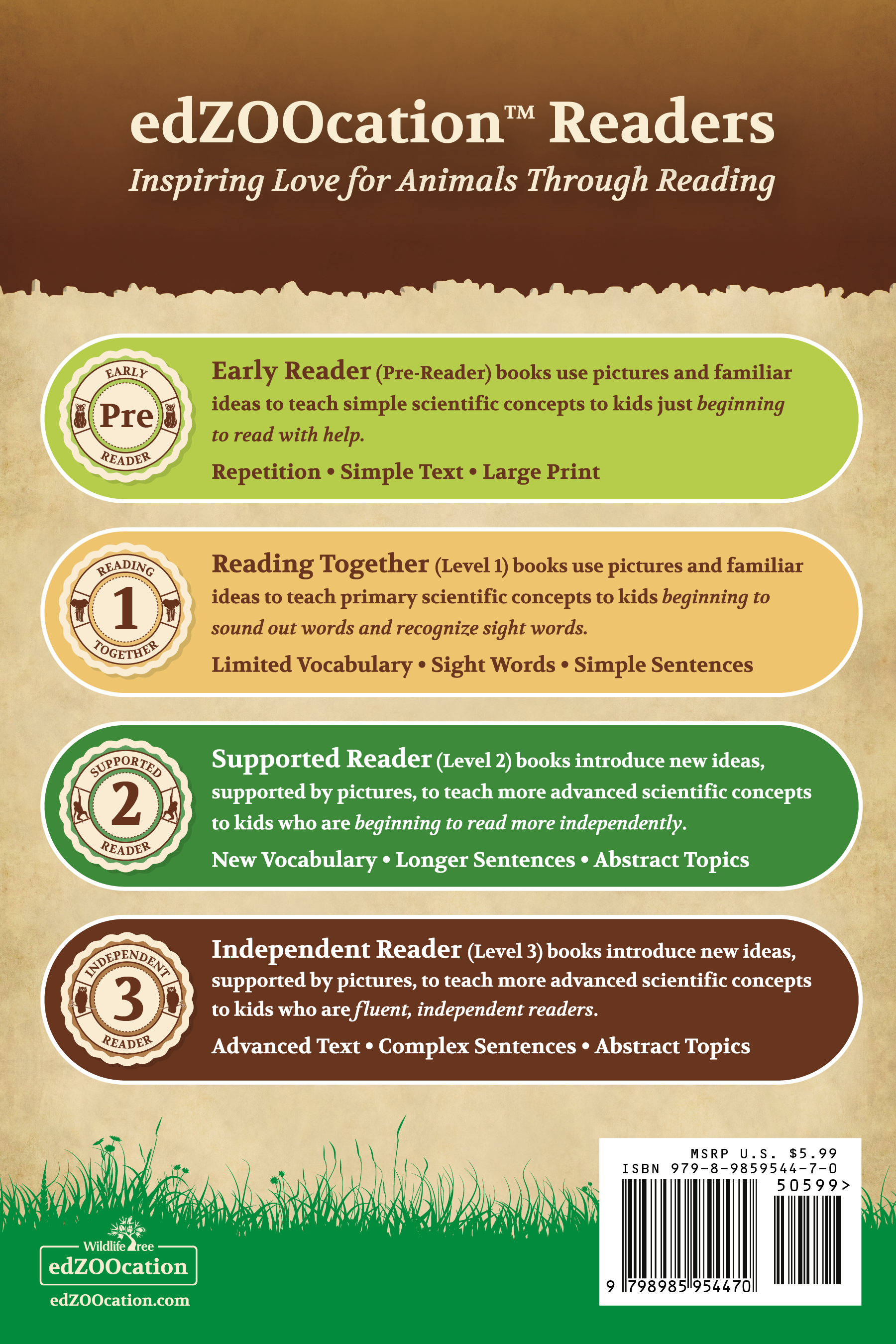 Lions and Their Opposites Wildlife Tree edZOOcation™ Readers Book (Pre-Reader) - Paperback