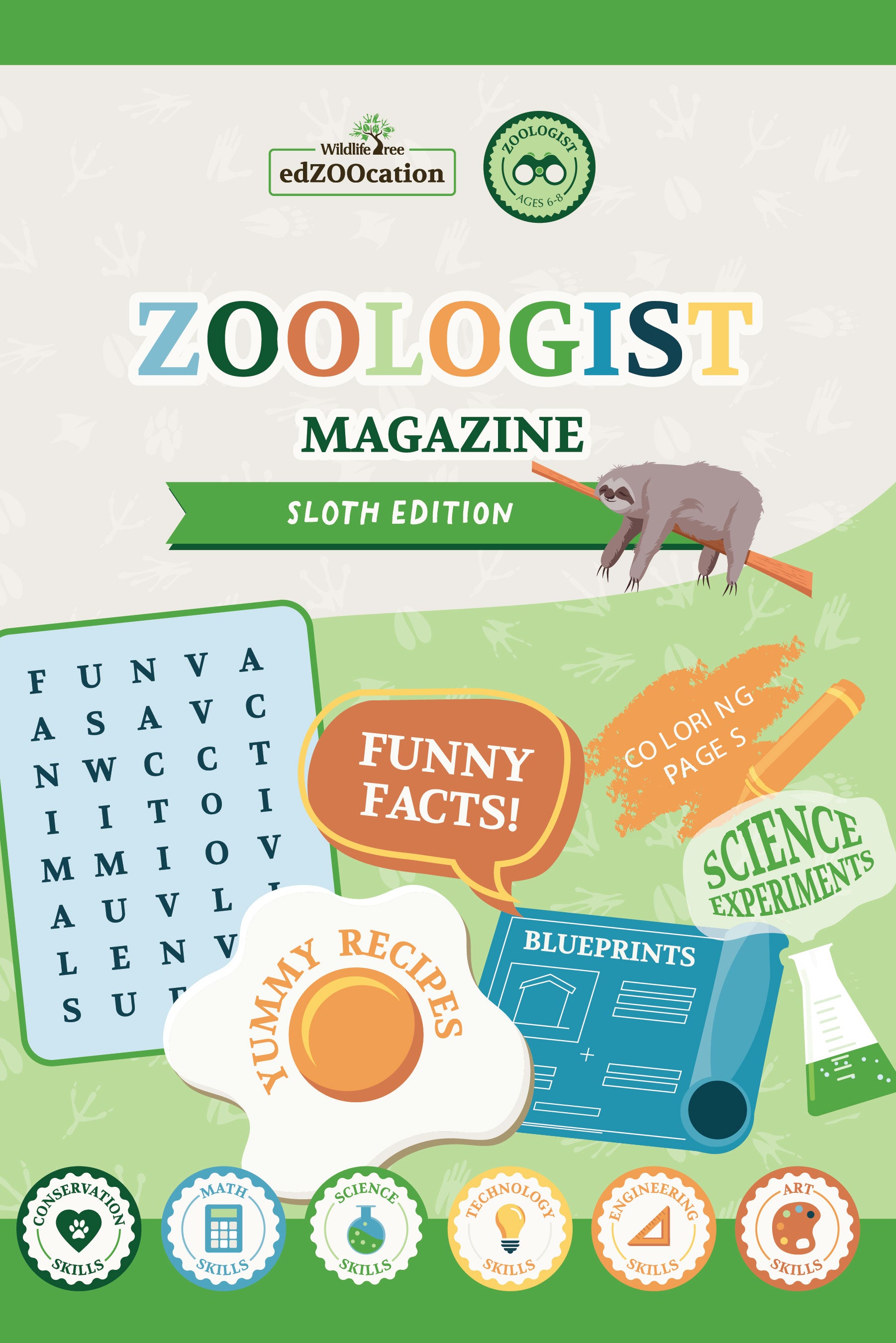Sloth Factivity Magazine — Zoologist (Ages 6–8)