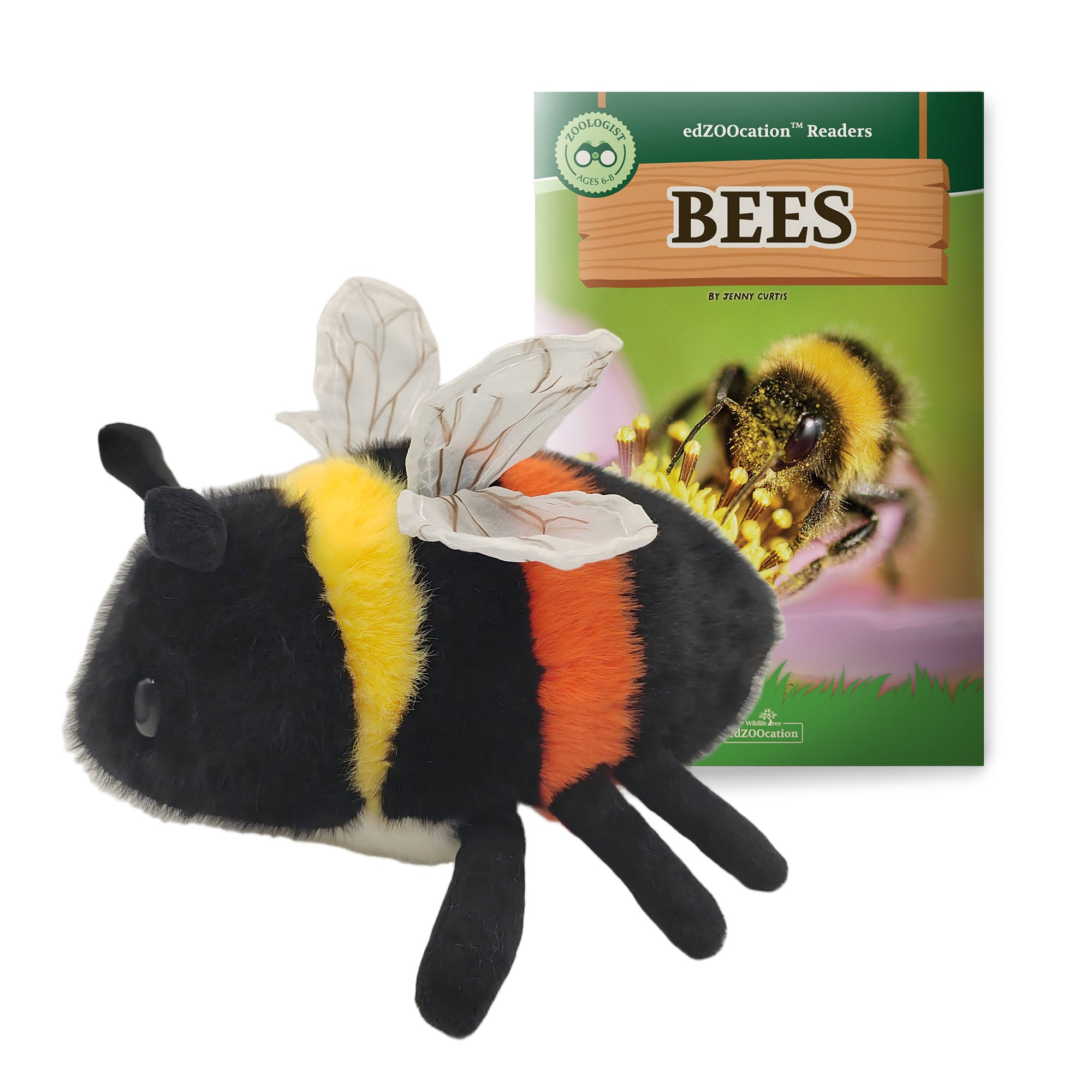 12” Plush + Zoologist Reader Book: Bee (Ages 6–8)