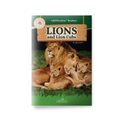Book titled "Lion and Lion Cubs" with a pack of lions as the front cover.