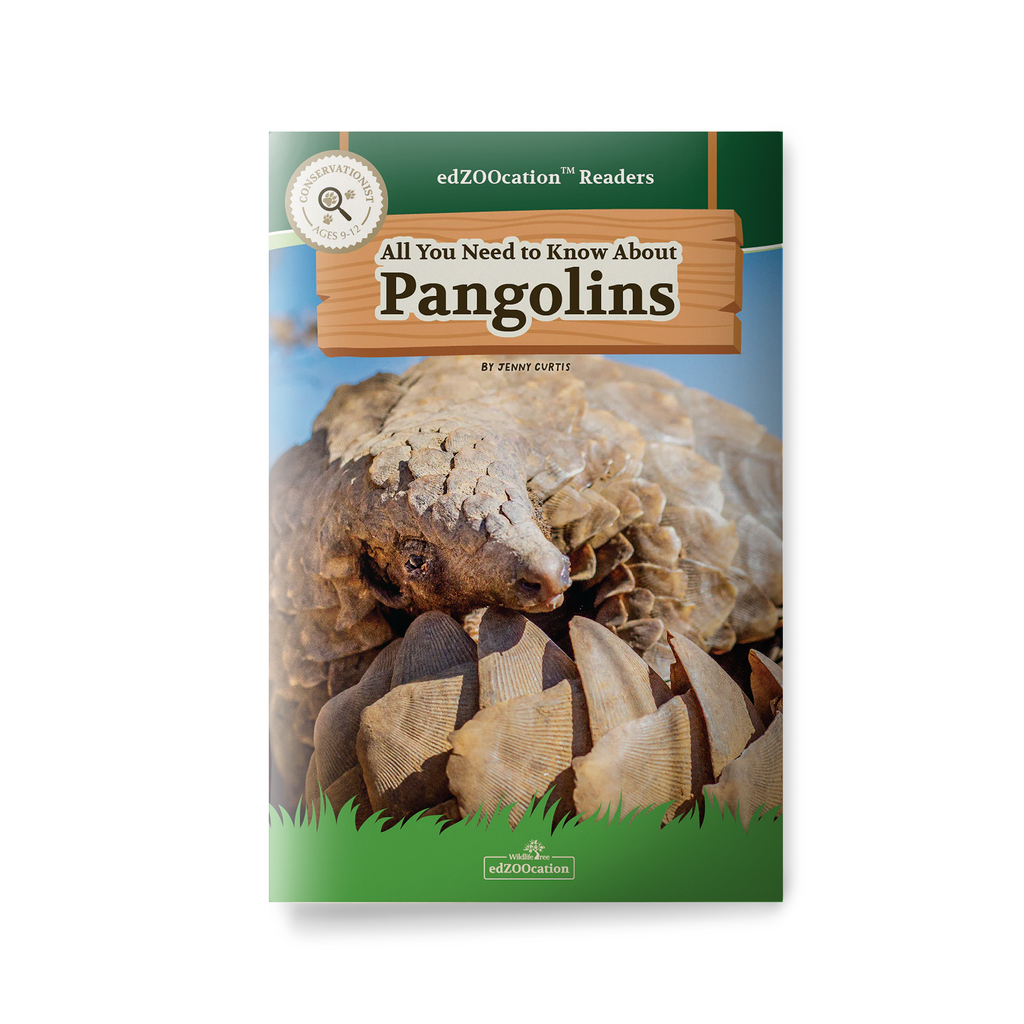 Book titled "All You Need to Know About Pangolins" with a Pangolin as the front cover. 