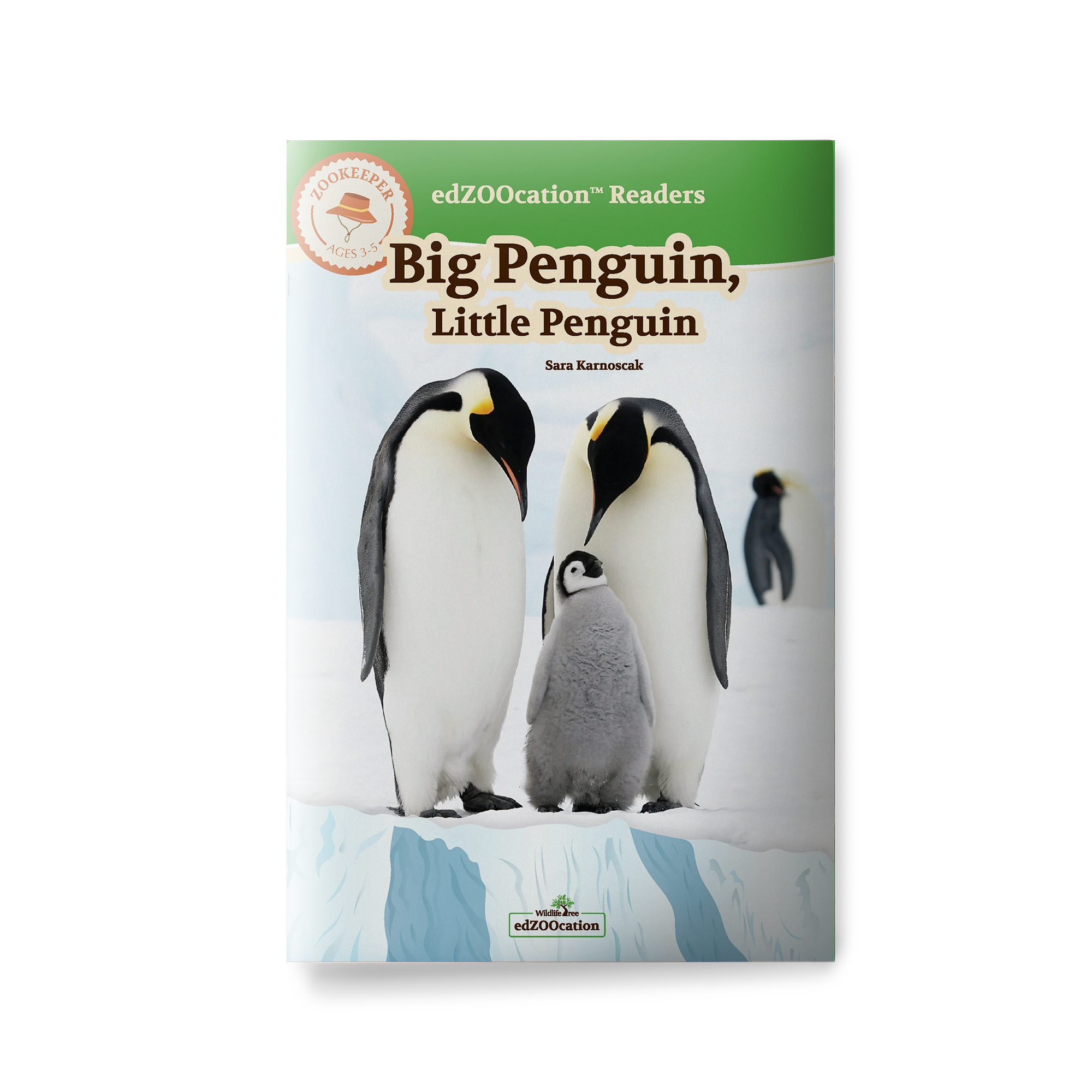 Book cover of 'Big Penguin, Little Penguin' with penguin illustration on a white background