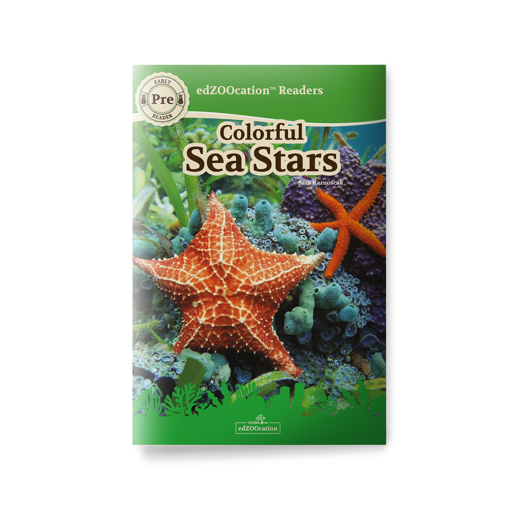 Book titled "Colorful Sea Stars" with a Starfish as the front cover