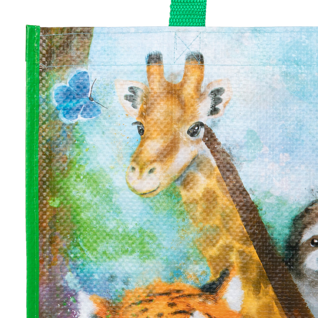 Zoo Animals Reusable Tote Bag (15″ Tall)