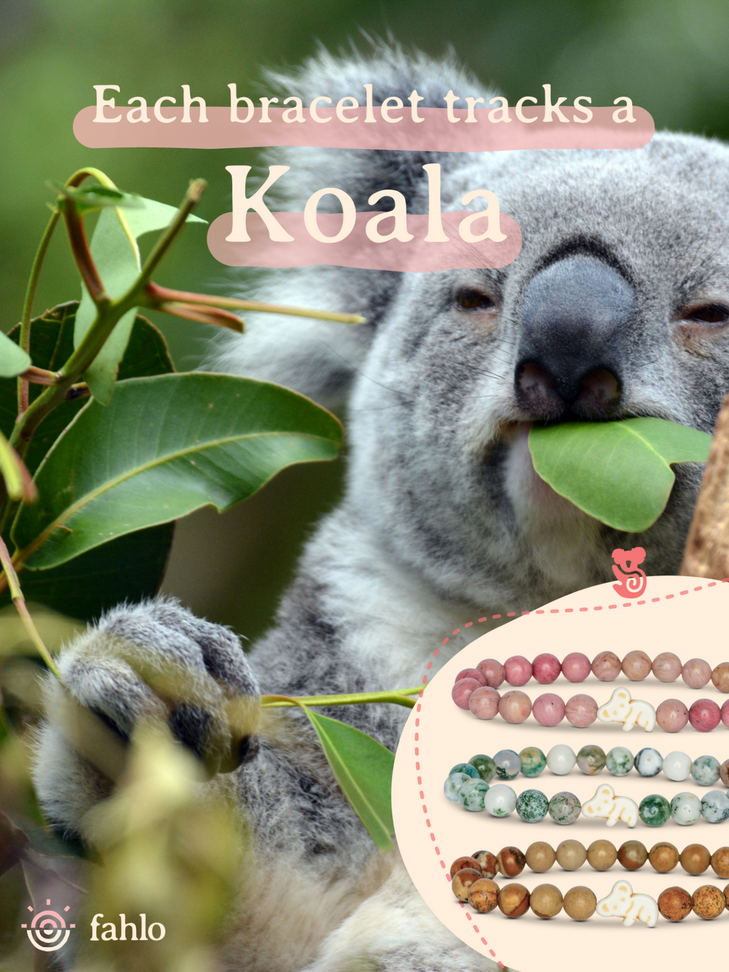 Fahlo – The Lounge Koala Tracking Bracelet (Eucalyptus Green)