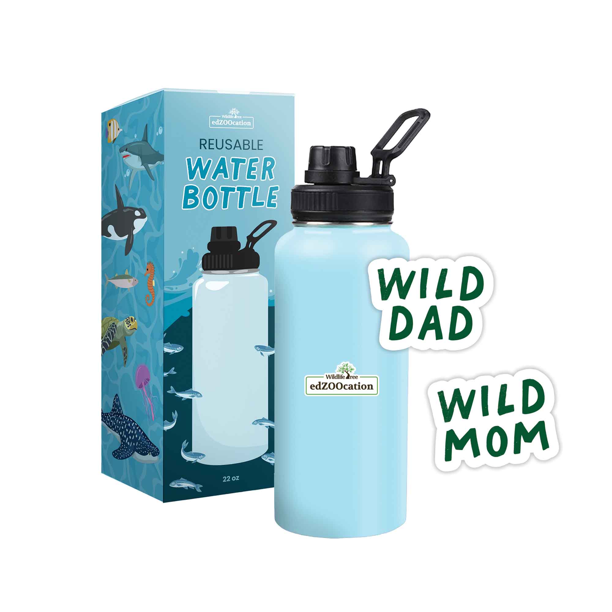 edZOOcation Reusable Water Bottle (22 oz)