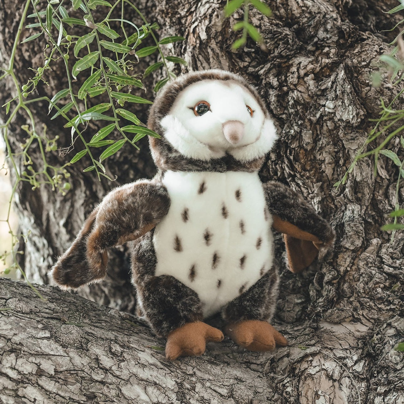 11" Barn Owl Stuffed Animal Plush